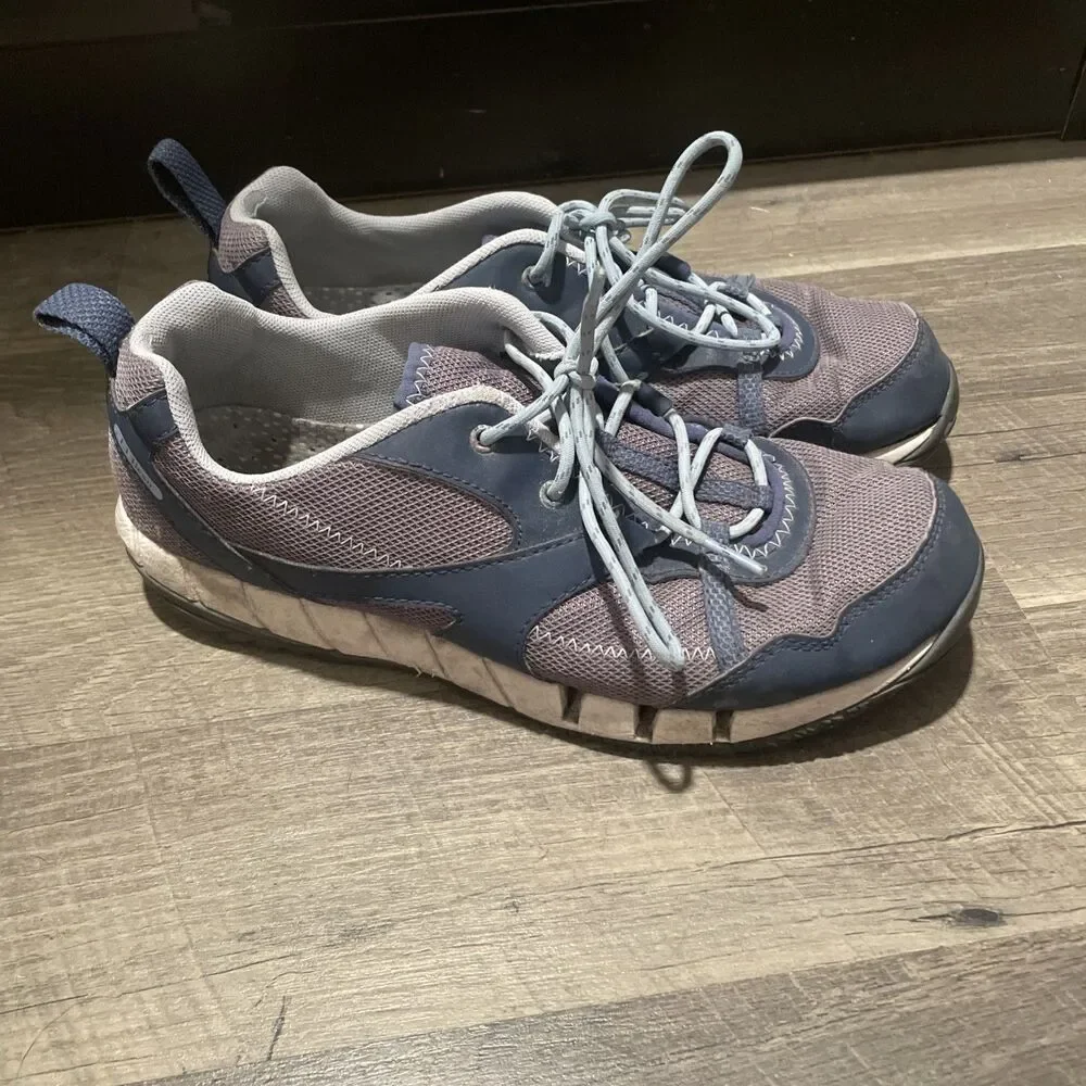 LL Bean Women's Size 9 M Blue Grey Mesh Athletic Walking Trail Shoes 293479